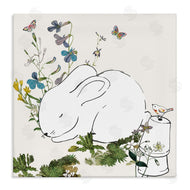 Sangita Bachelet | Sleeping Bunny Rabbit Soft Butterfly Garden