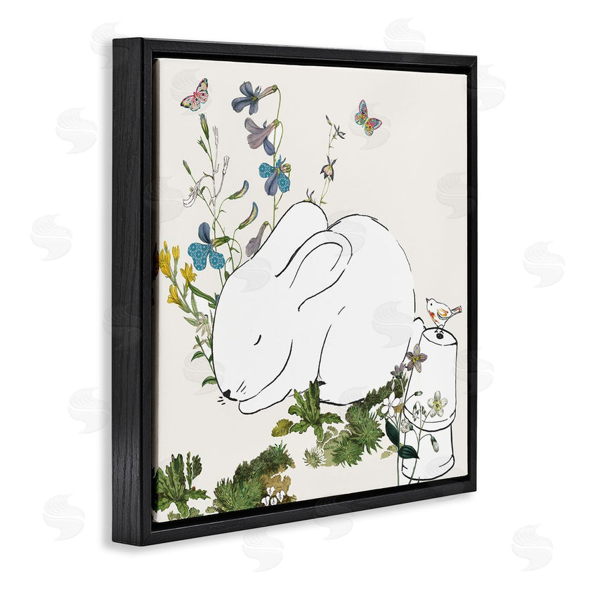 Sangita Bachelet | Sleeping Bunny Rabbit Soft Butterfly Garden