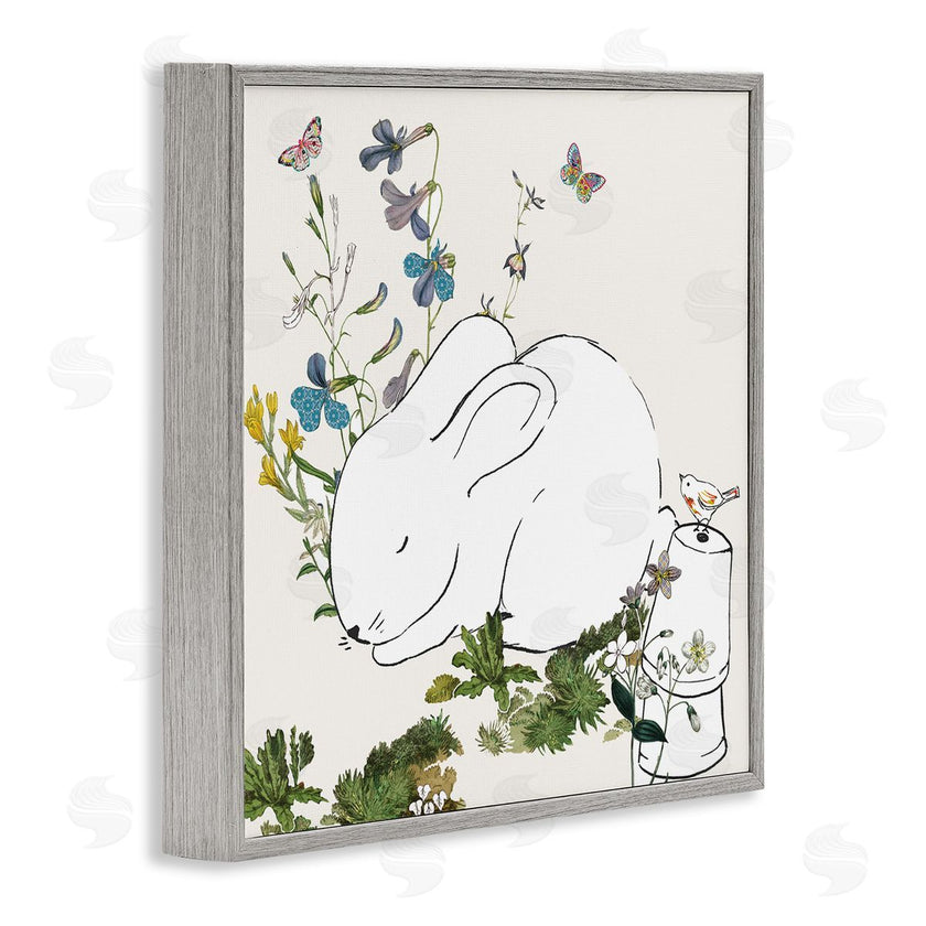 Sangita Bachelet | Sleeping Bunny Rabbit Soft Butterfly Garden