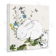 Sangita Bachelet | Sleeping Bunny Rabbit Soft Butterfly Garden