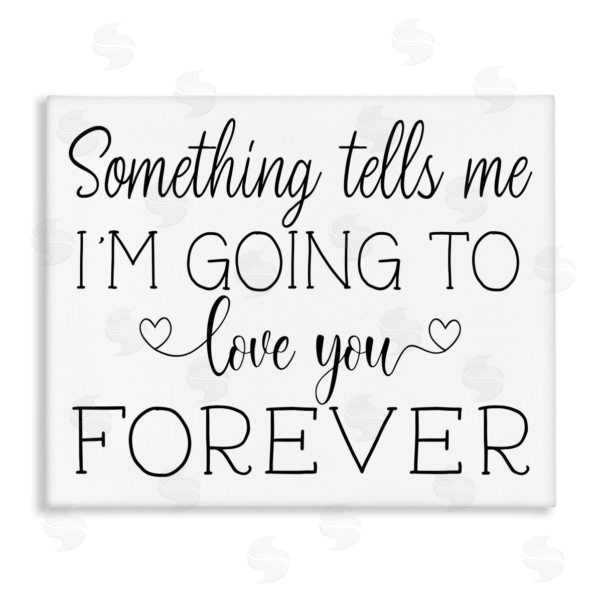 AE Design Love You Forever Quote Minimal Romantic Sentiments Canvas Wall Art