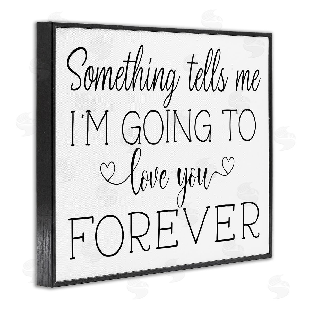 AE Design Love You Forever Quote Minimal Romantic Sentiments Black Framed Giclee Wall Art