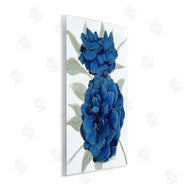 Ziwei Li | Bold Blue Carnation Florals Gold Line Detail