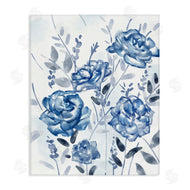 Ziwei Li | Blue Rose Garden Abstract Toile Florals