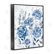 Ziwei Li | Blue Rose Garden Abstract Toile Florals