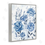 Ziwei Li | Blue Rose Garden Abstract Toile Florals