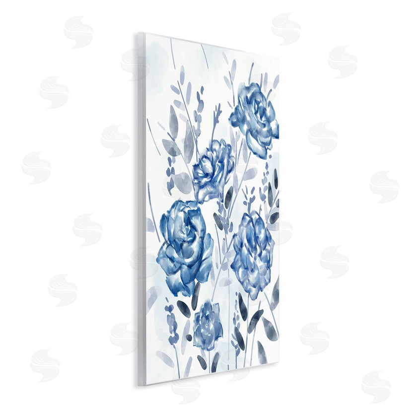Ziwei Li | Blue Rose Garden Abstract Toile Florals