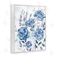 Ziwei Li | Blue Rose Garden Abstract Toile Florals