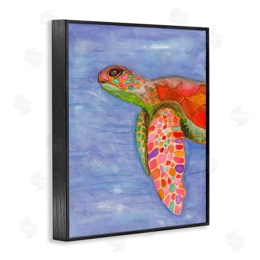 Elvira Errico | Rainbow Sea Tortoise Soft Coastal Swimming Portrait