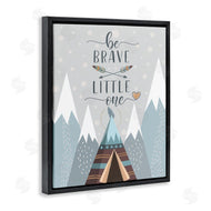 AE Design | Brave Little One Phrase Snow Mountain Range Teepee