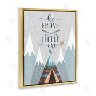 AE Design | Brave Little One Phrase Snow Mountain Range Teepee