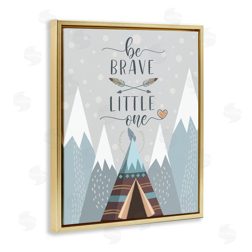 AE Design | Brave Little One Phrase Snow Mountain Range Teepee