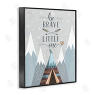 AE Design | Brave Little One Phrase Snow Mountain Range Teepee