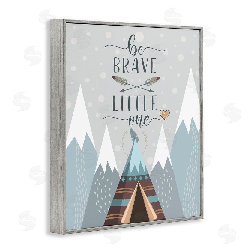 AE Design | Brave Little One Phrase Snow Mountain Range Teepee