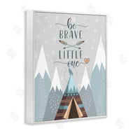 AE Design | Brave Little One Phrase Snow Mountain Range Teepee