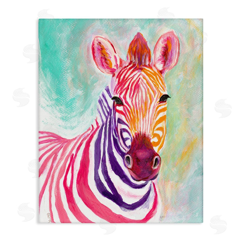 Elvira Errico | Warm Tone Zebra Stripes Safari Animal Portrait
