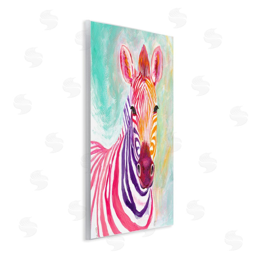 Elvira Errico | Warm Tone Zebra Stripes Safari Animal Portrait