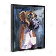 George Dyachenko | Adorable Boxer Pet Dog Dark Mist Portrait