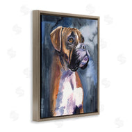 George Dyachenko | Adorable Boxer Pet Dog Dark Mist Portrait