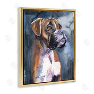 George Dyachenko | Adorable Boxer Pet Dog Dark Mist Portrait