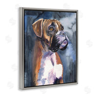 George Dyachenko | Adorable Boxer Pet Dog Dark Mist Portrait