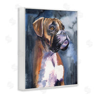 George Dyachenko | Adorable Boxer Pet Dog Dark Mist Portrait