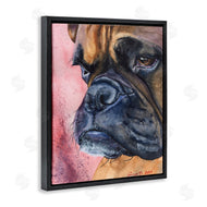 George Dyachenko | Pensive Boxer Dog Pet Portrait Brown Pink