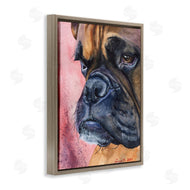 George Dyachenko | Pensive Boxer Dog Pet Portrait Brown Pink