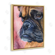 George Dyachenko | Pensive Boxer Dog Pet Portrait Brown Pink