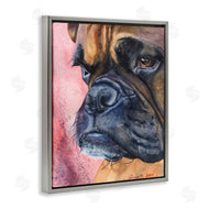 George Dyachenko | Pensive Boxer Dog Pet Portrait Brown Pink