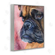 George Dyachenko | Pensive Boxer Dog Pet Portrait Brown Pink