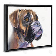George Dyachenko | Cute Boxer Dog Pet Portrait Minimal Brown