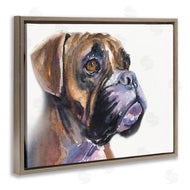 George Dyachenko | Cute Boxer Dog Pet Portrait Minimal Brown
