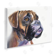 George Dyachenko | Cute Boxer Dog Pet Portrait Minimal Brown