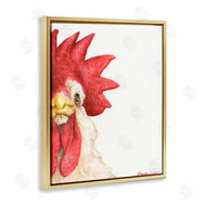 George Dyachenko | Farm Rooster Close Up Portrait Big Red Bird