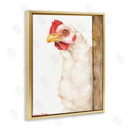 George Dyachenko | Chicken Behind Fence Farm Animal Portrait