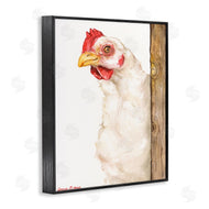 George Dyachenko | Chicken Behind Fence Farm Animal Portrait