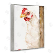 George Dyachenko | Chicken Behind Fence Farm Animal Portrait
