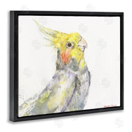 George Dyachenko | Cockatiel Bird Portrait Tropical Yellow Grey Pet