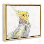 George Dyachenko | Cockatiel Bird Portrait Tropical Yellow Grey Pet