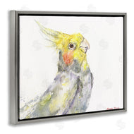 George Dyachenko | Cockatiel Bird Portrait Tropical Yellow Grey Pet