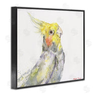 George Dyachenko | Cockatiel Bird Portrait Tropical Yellow Grey Pet