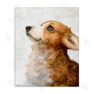 George Dyachenko | Adorable Corgi Puppy Portrait Pet Dog Watercolor