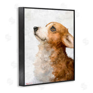 George Dyachenko | Adorable Corgi Puppy Portrait Pet Dog Watercolor