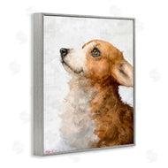 George Dyachenko | Adorable Corgi Puppy Portrait Pet Dog Watercolor