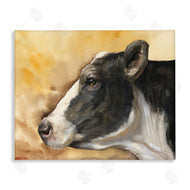 George Dyachenko | Pensive Cow Portrait Farm Animal Over Brown