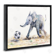 George Dyachenko | Elephant Baby Playing Soccer Adorable Jungle Animal