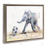 George Dyachenko | Elephant Baby Playing Soccer Adorable Jungle Animal