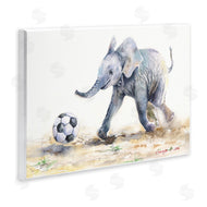 George Dyachenko | Elephant Baby Playing Soccer Adorable Jungle Animal