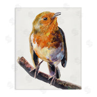 George Dyachenko | Orange European Robin Perched Bird Portrait